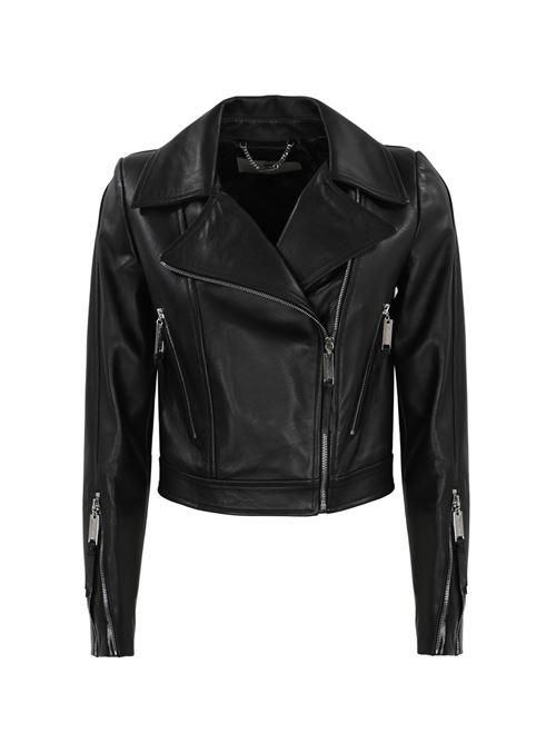 Giacca biker in pelle Elisabetta Franchi | GD44Z46E2110